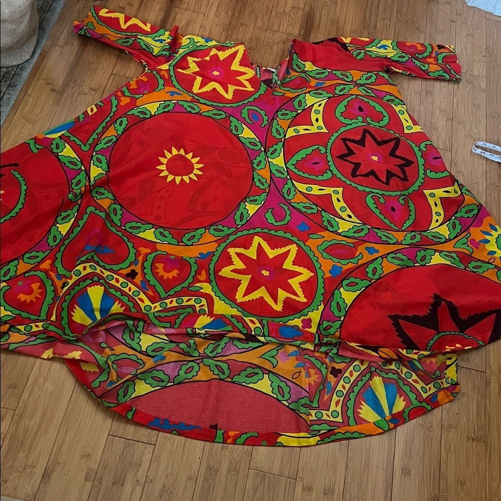 Rhode Resort Dress mid century modern print one size red - Picture 9 of 10